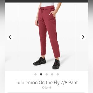 Lululemon On the Fly 7/8 pants